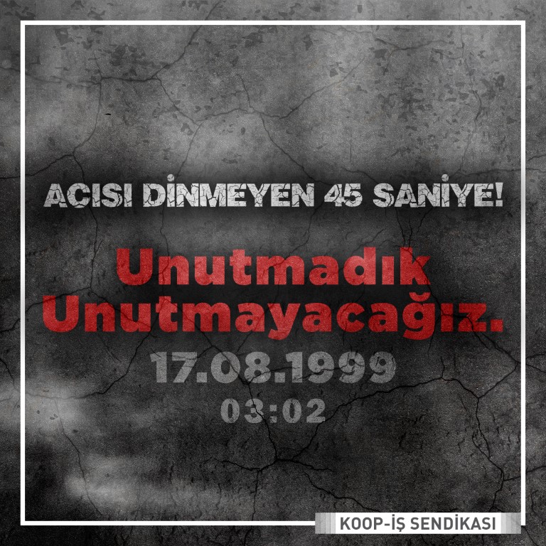 17 AĞUSTOS DEPREMİNİN 21. YILI…