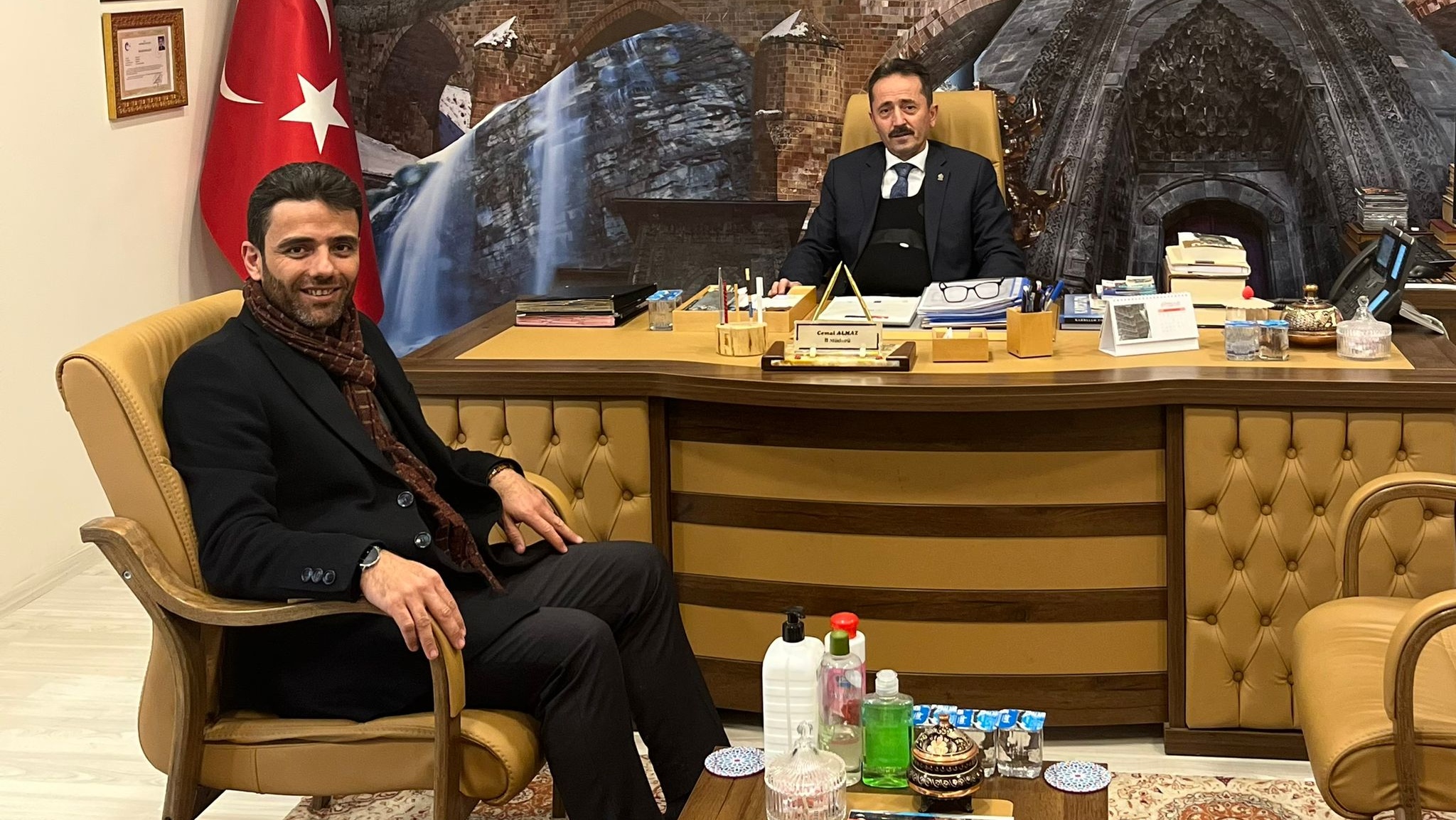 TARIK TOĞRUL, CEMAL ALMAZ'I ZİYARET ETTİ