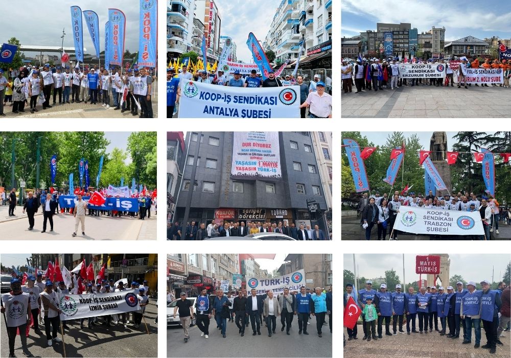 1 MAYIS EMEK VE DAYANIŞMA GÜNÜNÜ ÜLKE GENELİNDE BÜYÜK BİR COŞKUYLA KUTLADIK